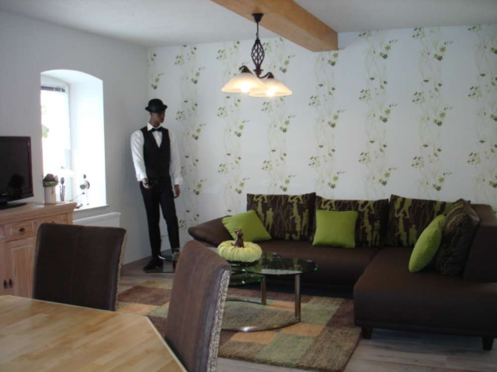 Wohn.Esszimmer mit Sitzecke im Ferienhaus. Wohn.Esszimmer mit Sitzecke im Ferienhaus.