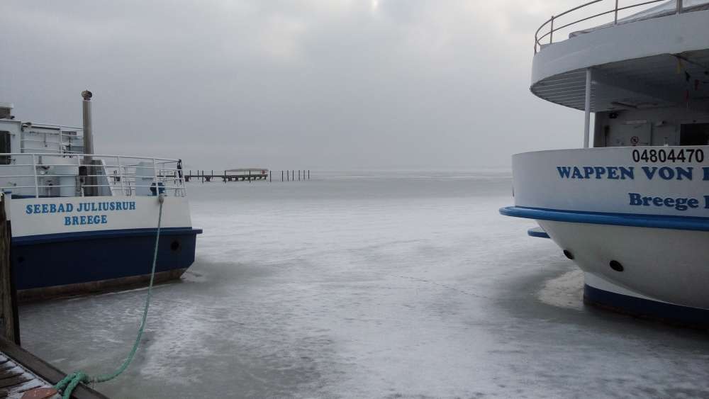Bodden (Hafen Breege) im Winter