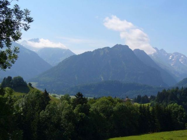 schöner Blick auf die Oberstdorfer Berge
