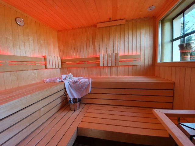 Finnische Sauna mit Blick zum Nodden