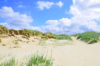 heller und weiter Naturstrand